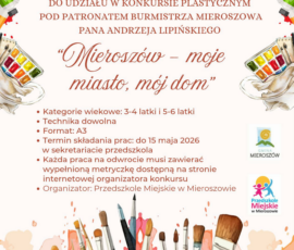 Zaproszenie do konkursu plastycznego „Mieroszów – moje miasto, mój dom”